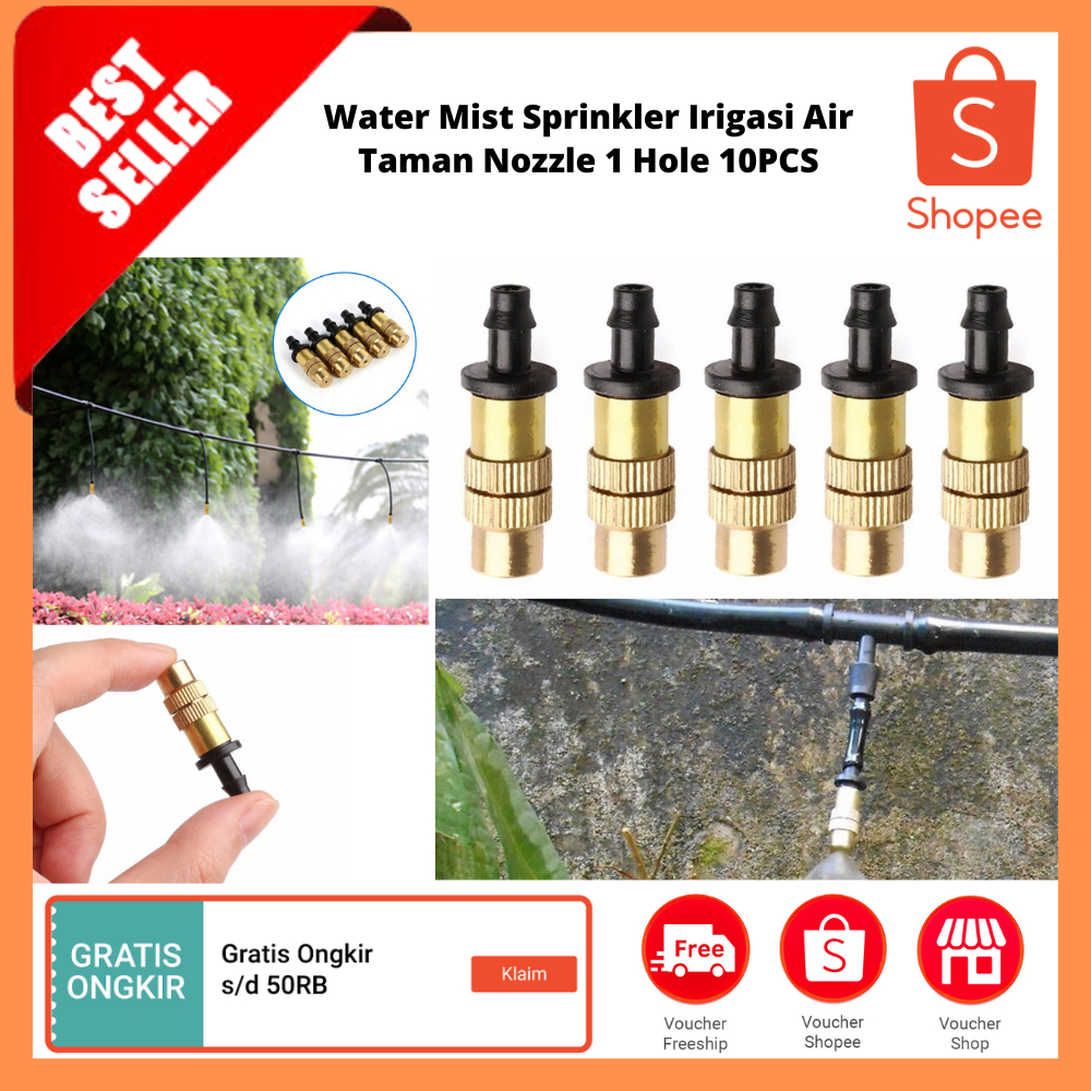 Jual Water Mist Sprinkler Irigasi Air Taman Nozzle 1 Hole 10 PCS