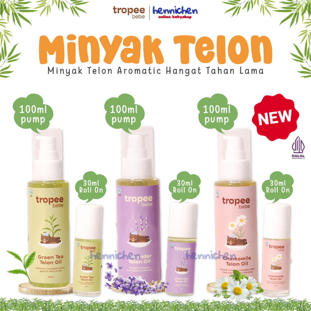 Jual Tropee Bebe Telon Oil Minyak Telon 30ml 100ml Minyak Telon