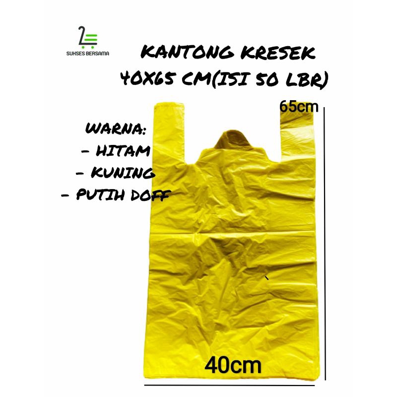 Jual Kantong Plastik Kresek Kuning X Cm Isi Pcs Kantong Kresek