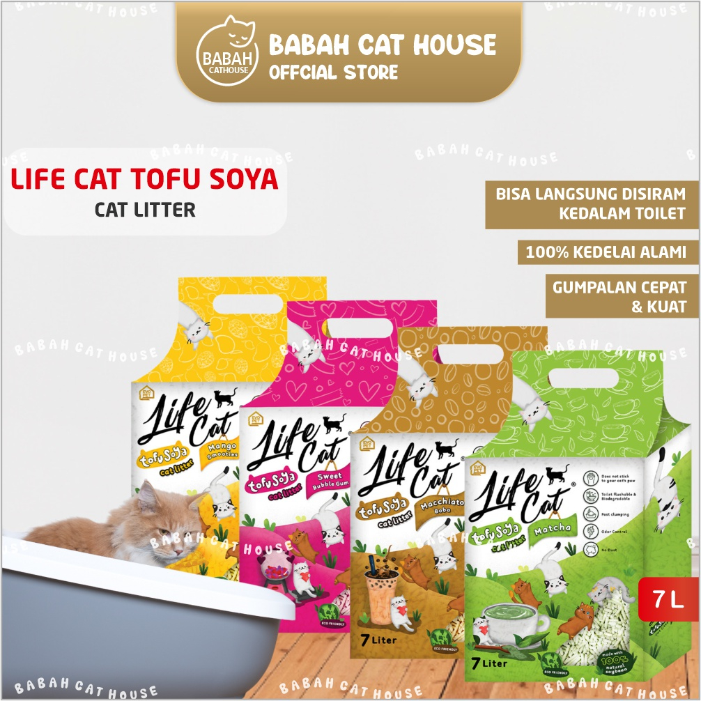 Jual PASIR LIFE CAT TOFU SOYA 7L Kucing Organik Litter Gumpal Wangi 7