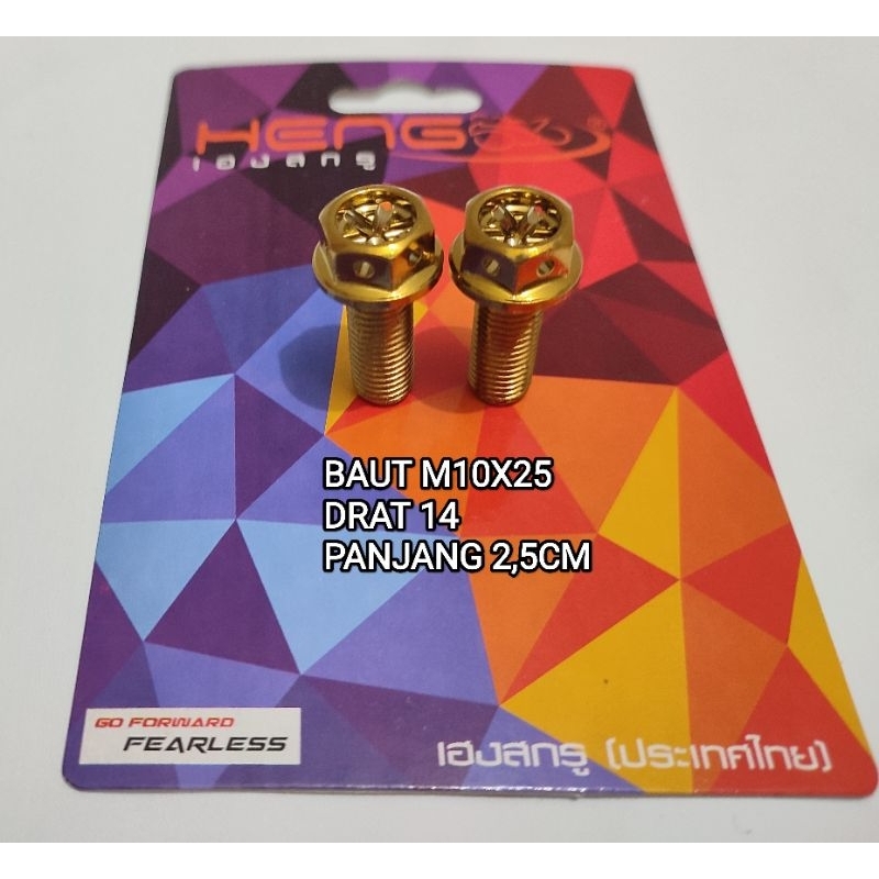 Jual Baut Probolt Flower Heng Gold M X Drat Panjang Cm