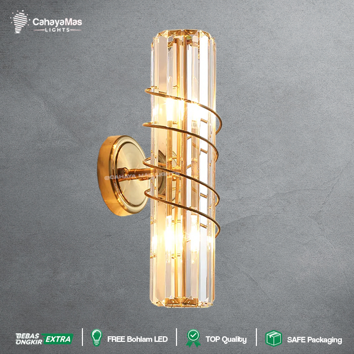 Jual Lampu Hias Dinding Indoor Kristal Gold Modern Classic Contemporary