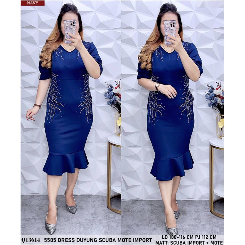 Jual Dress Wanita Kekinian Scuba Motte Model Duyung Import Shopee