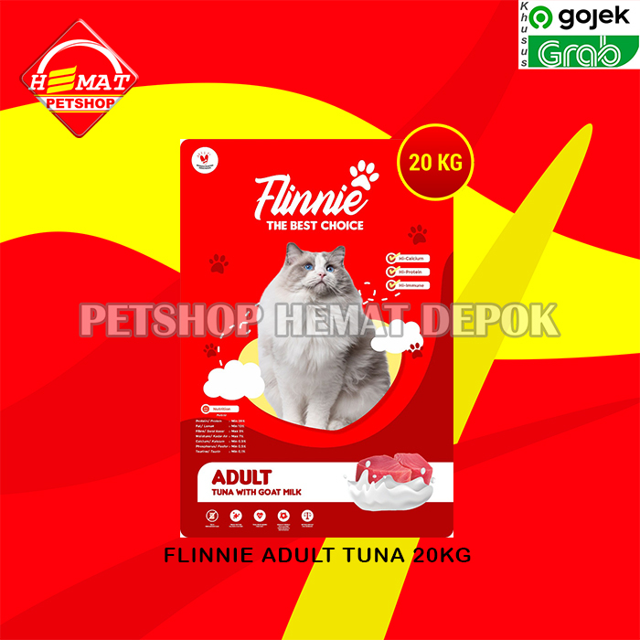 Jual GOSEND Makanan Kucing Dewasa Flinnie Cat Food Adult 20 Kg Shopee