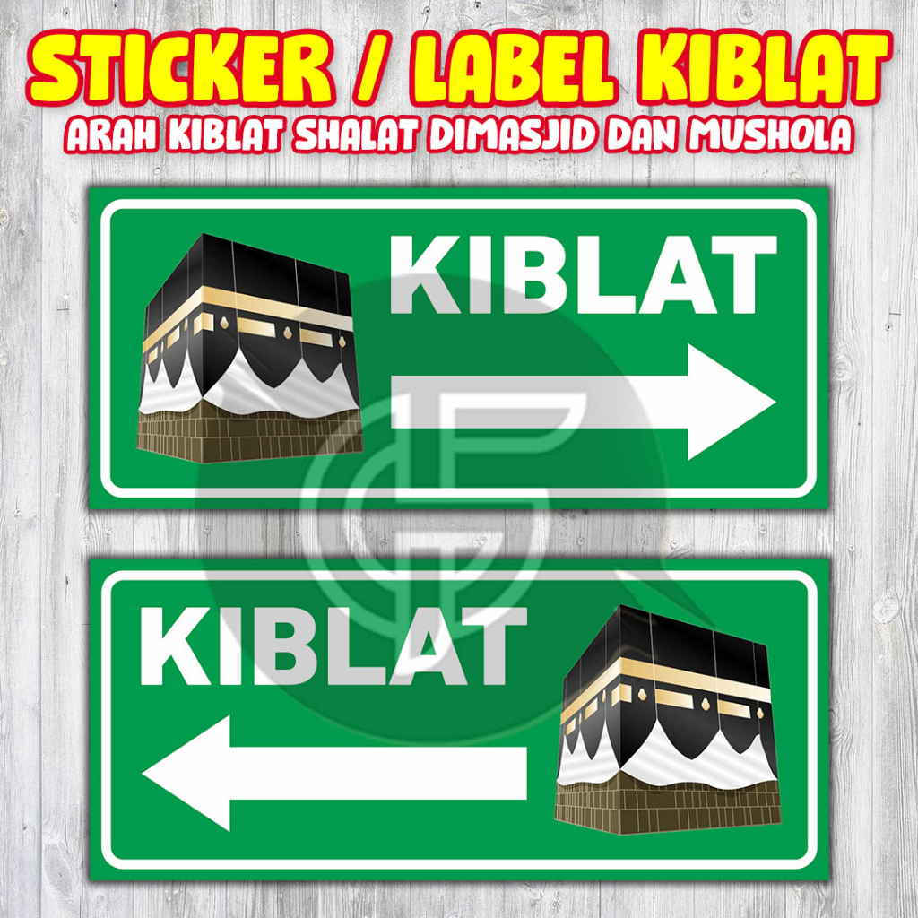 Jual Sticker Arah Kiblat Untuk Penunjuk Arah Dimasjid Dan Mushola