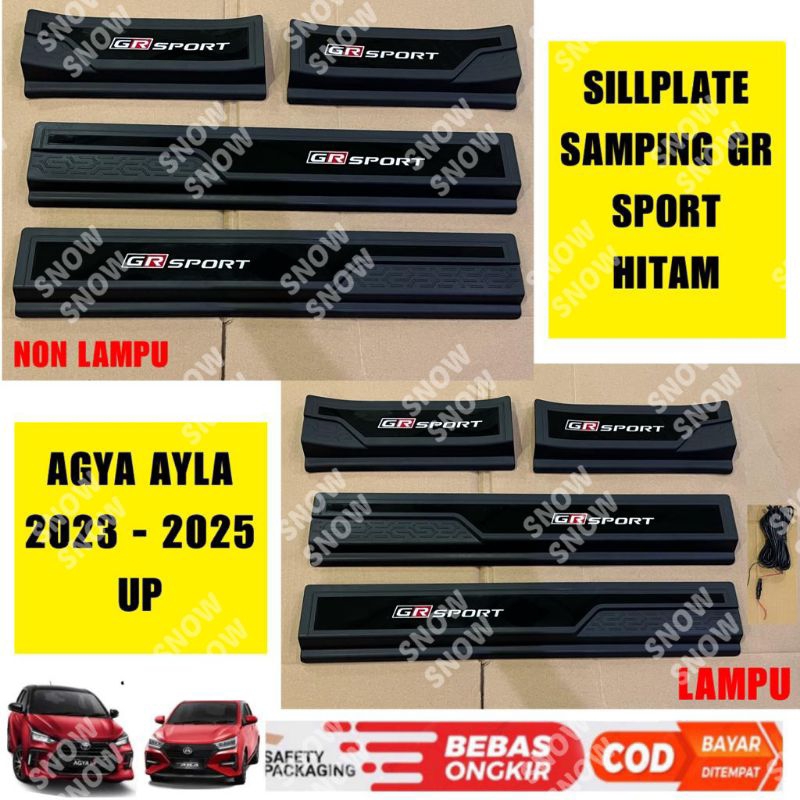 Jual Sillplate Samping Agya Ayla 2023 2024 2025 2026 GR SPORT Hitam