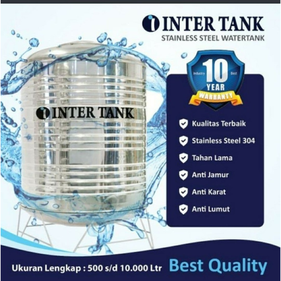 Jual Tangki Air Inter Tank Seri T Stainless Steel Volume