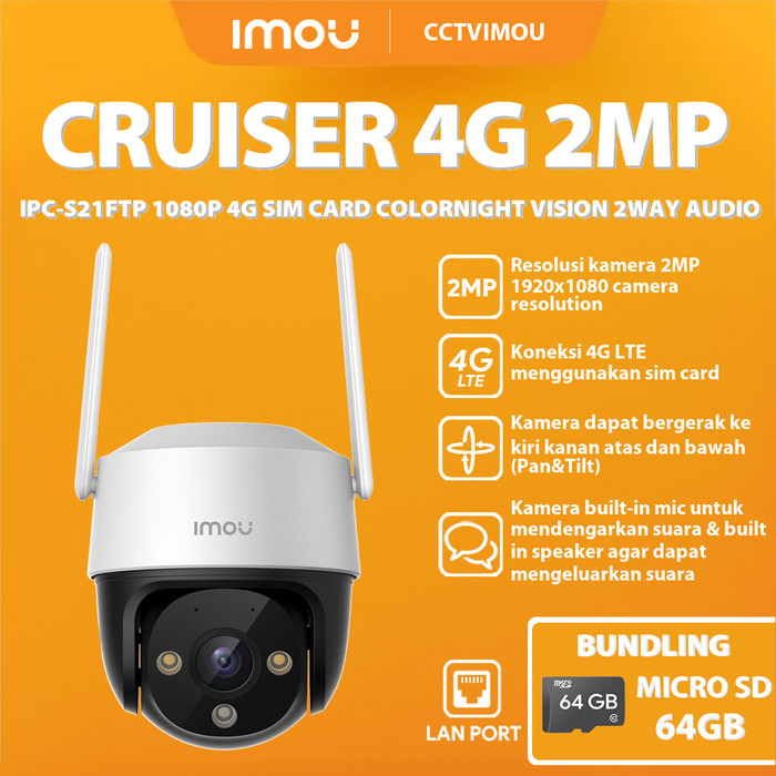 Jual Imou Cruiser CCTV Wifi Sim Card 4G Simcard 4G Connection PTZ