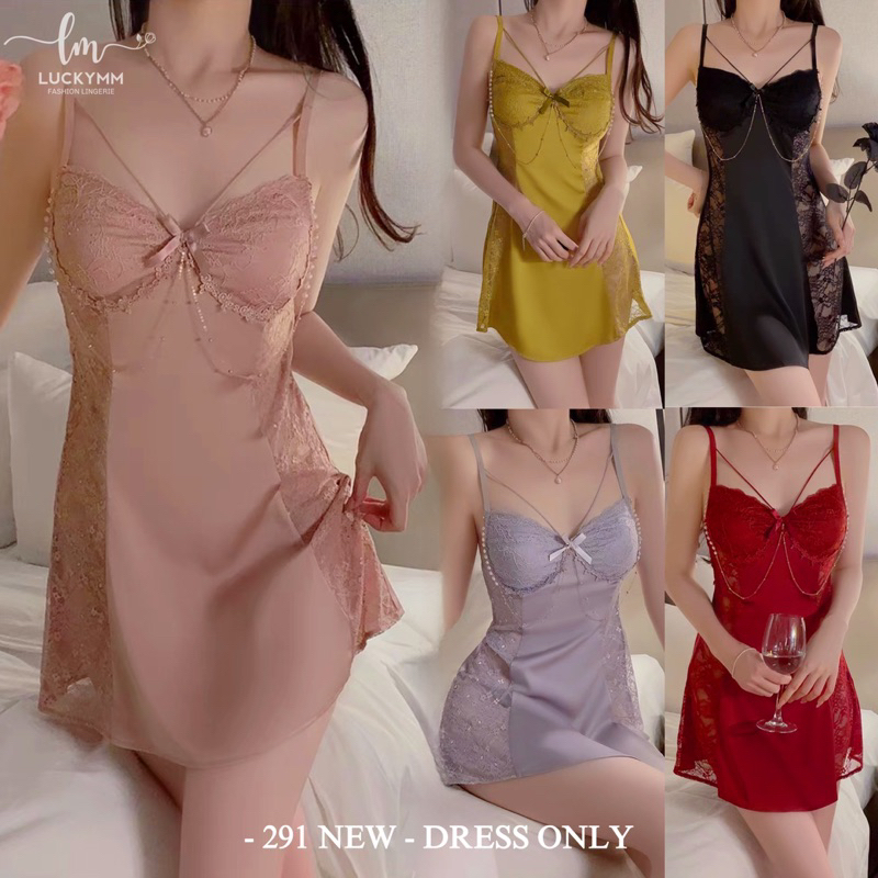 Jual Luckymm Lingerie Dress Satin Babydoll Baju Tidur Lingerie Satin