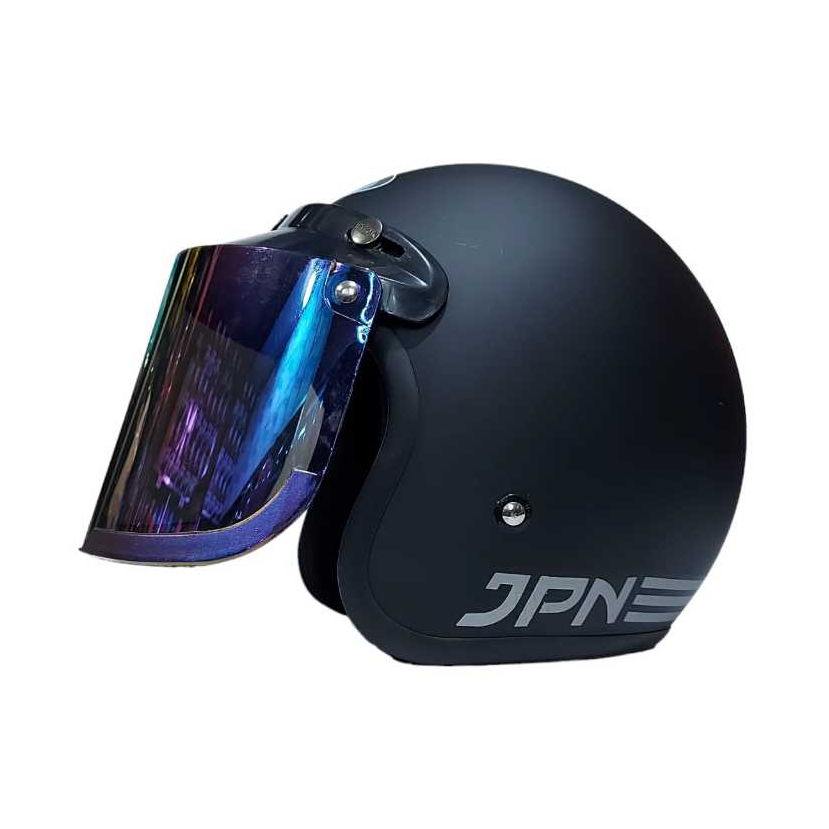 Jual Helm JPN ARC Hitam Doff Kaca Datar Cembung Pet Shopee Indonesia