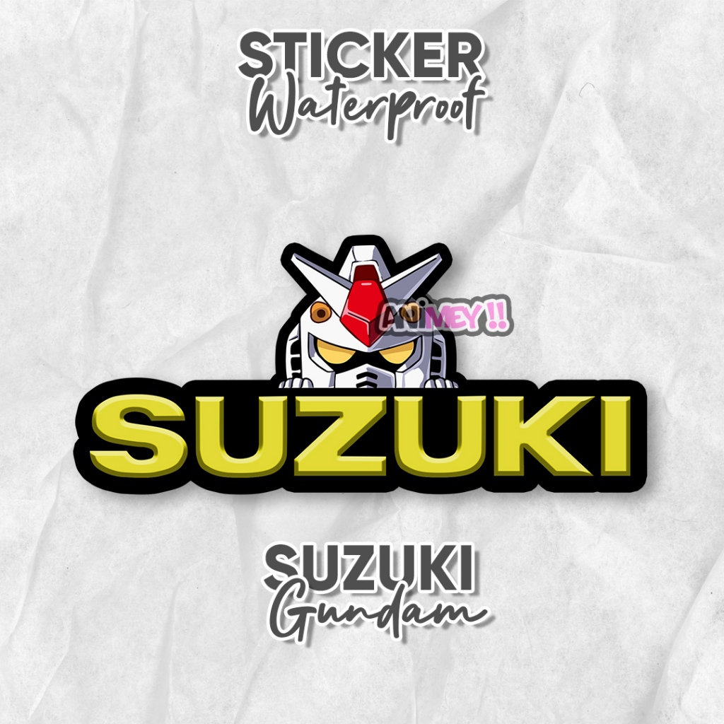 Jual Stiker Gundam Logo Suzuki Stiker Anime Waterproof Shopee Indonesia