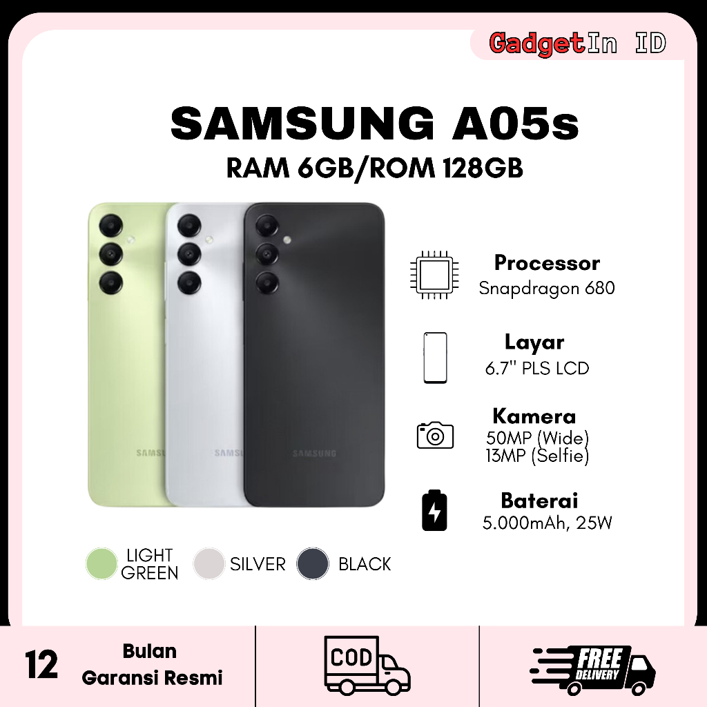 Jual Samsung Galaxy A05s 6 128 GB Garansi Resmi SEIN Shopee Indonesia