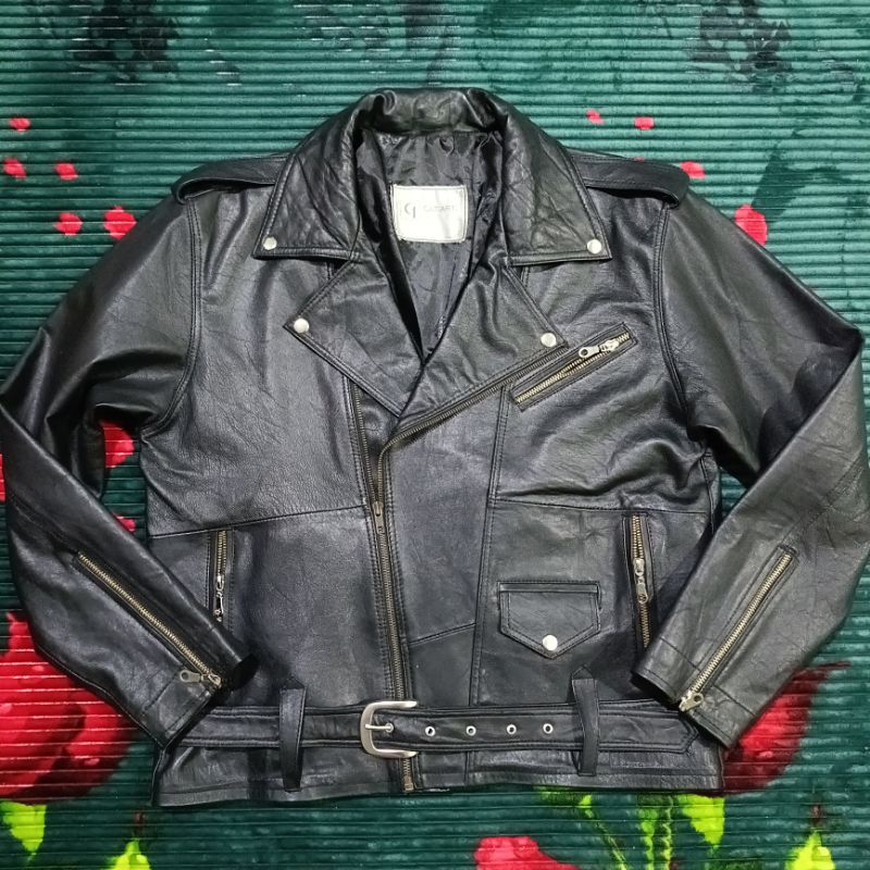 Jual Jaket Kulit Pria Model Ramones Harley Shopee Indonesia