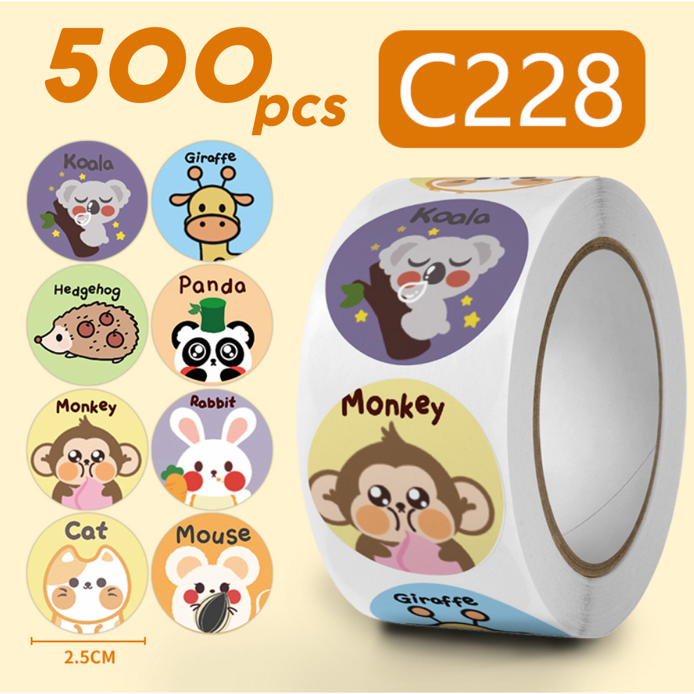 Jual Pcs Stiker Label Thank You Kartun Sticker Bulat Estetik Cm