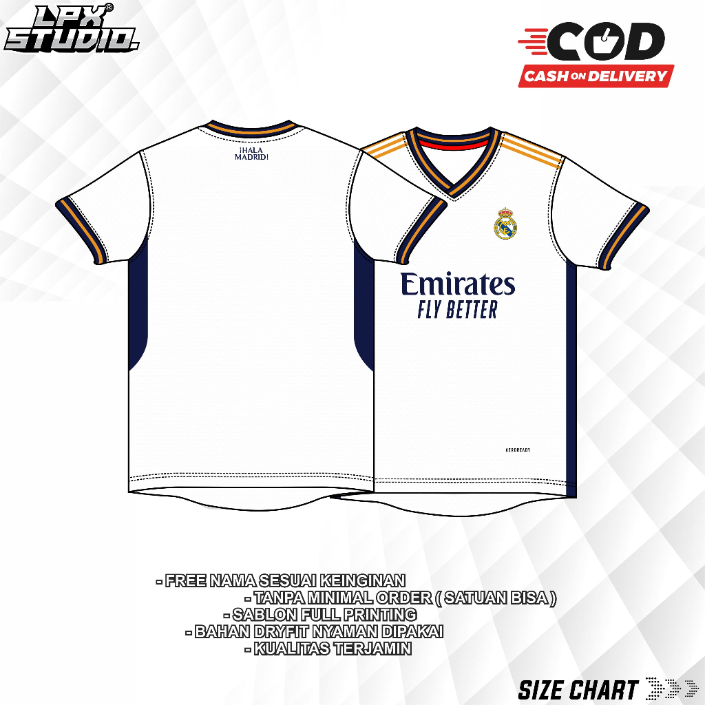 Jual Jersey Bola Baju Bola Real Madrid New Season Free Name Set