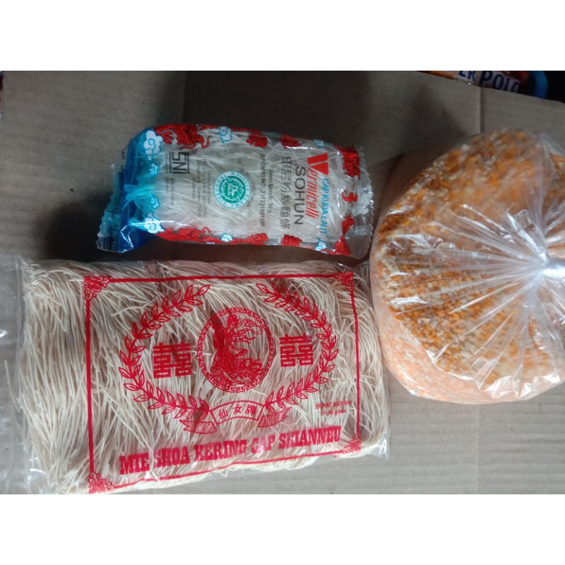 Jual Mie Soa Soun Kecil Tepung Roti Bawang BJ Merah Putih Kuah Bakso