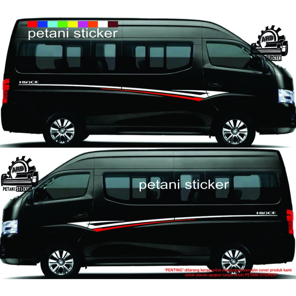 Jual HIACE STIKER MOBIL HIACE TOYOTA TERBARU LIST CUTTING STIKER