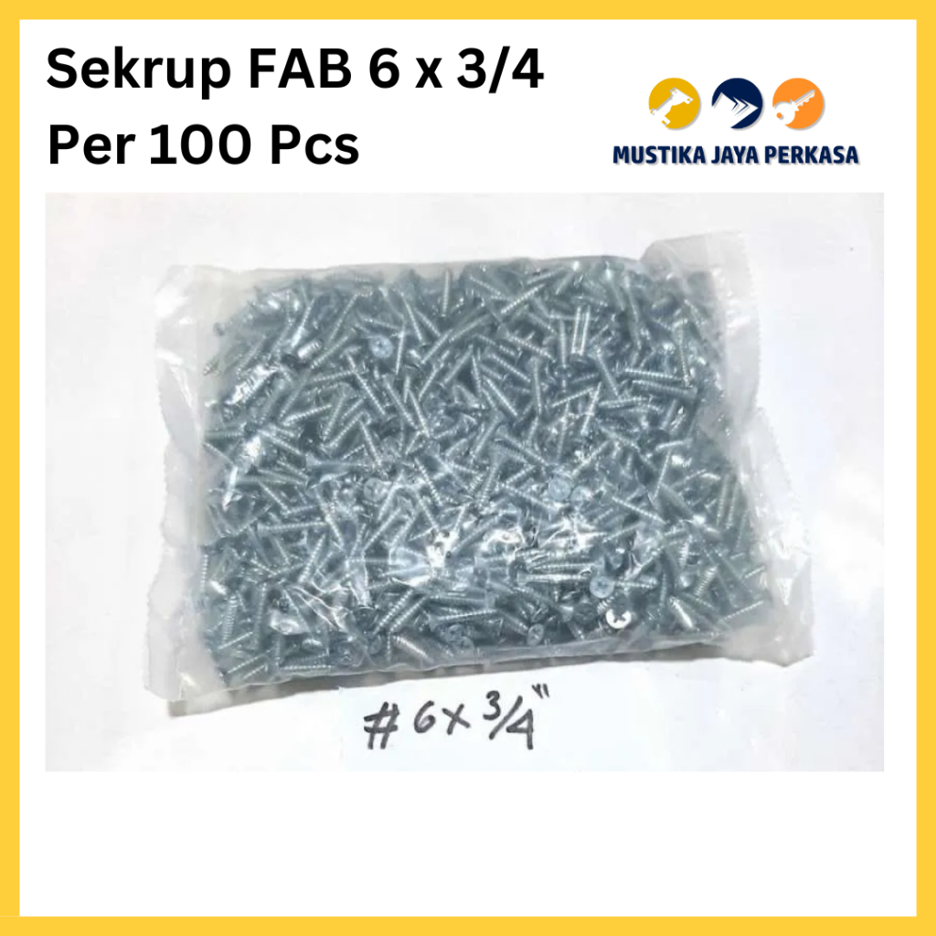 Jual Sekrup Skrup Fab X Pcs Kemasan Pis Per Bungkus