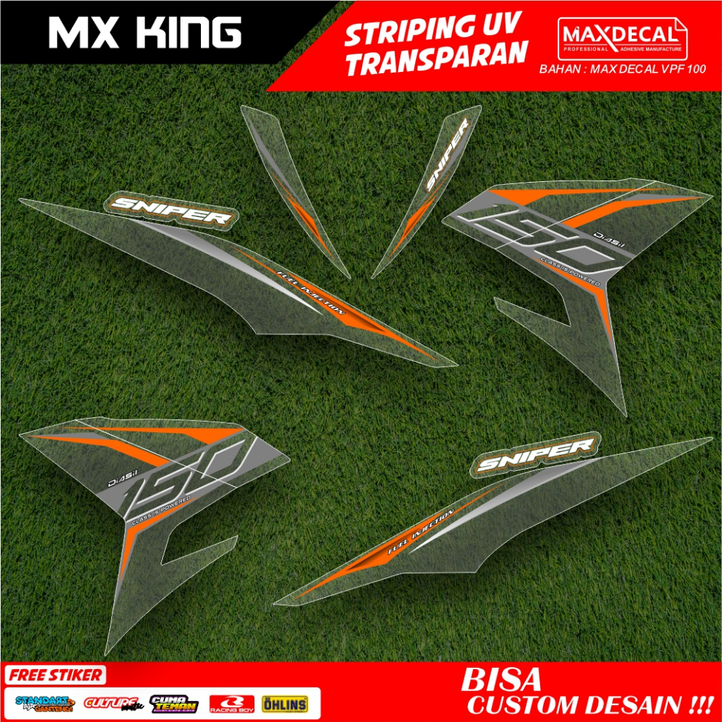 Jual Stiker Striping Transparan Facelift Lis Stiker Uv Mx King Y Zr