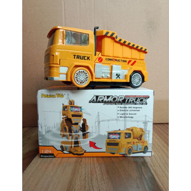 Jual Mainan Amor Truck Robot Berjalan Mainan Truck Bisa Berubah Jadi