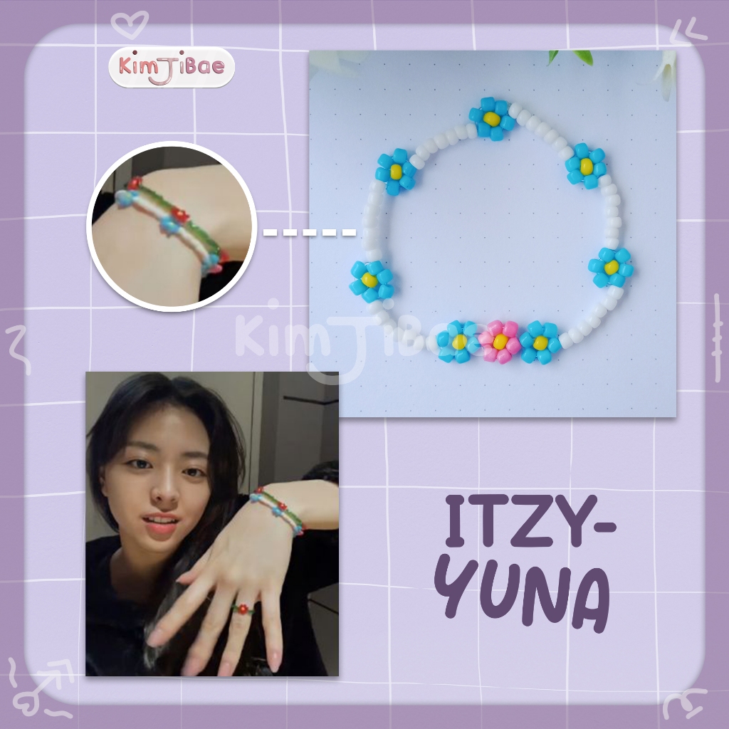 Jual Gelang Itzy Yuna Beads Bracelet Kpop Shopee Indonesia