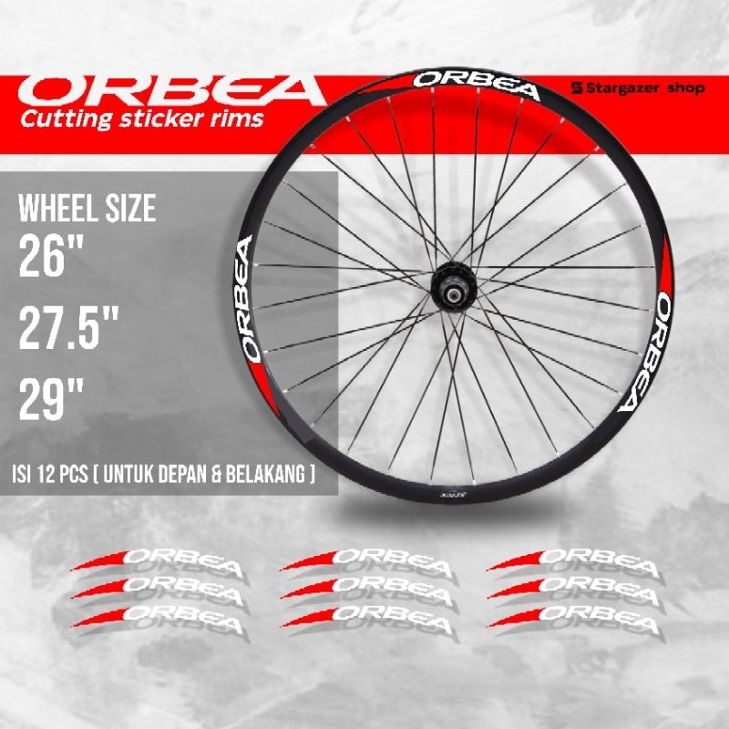 Jual Sticker Cutting RIMS Sepeda Gunung MTB Orbea Shopee Indonesia