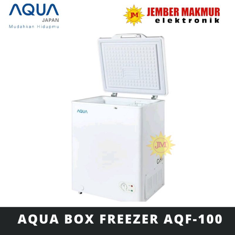 Jual Aqua Chest Freezer Liter Aqf W Shopee Indonesia