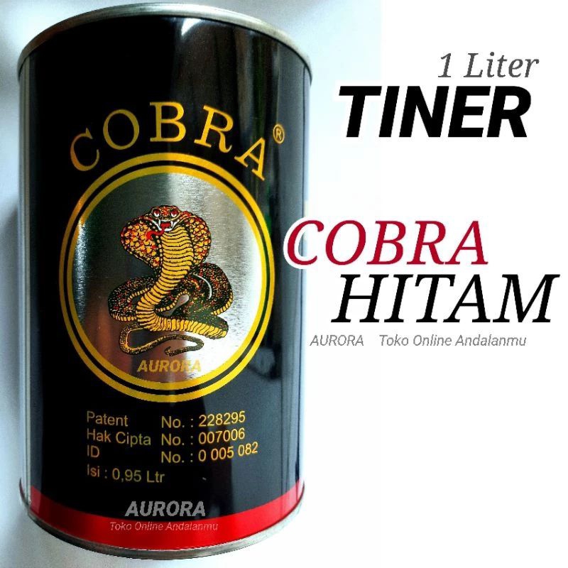 Jual Tiner Kobra Hitam COBRA Black Thinner Kualitas Terbaik 1Liter