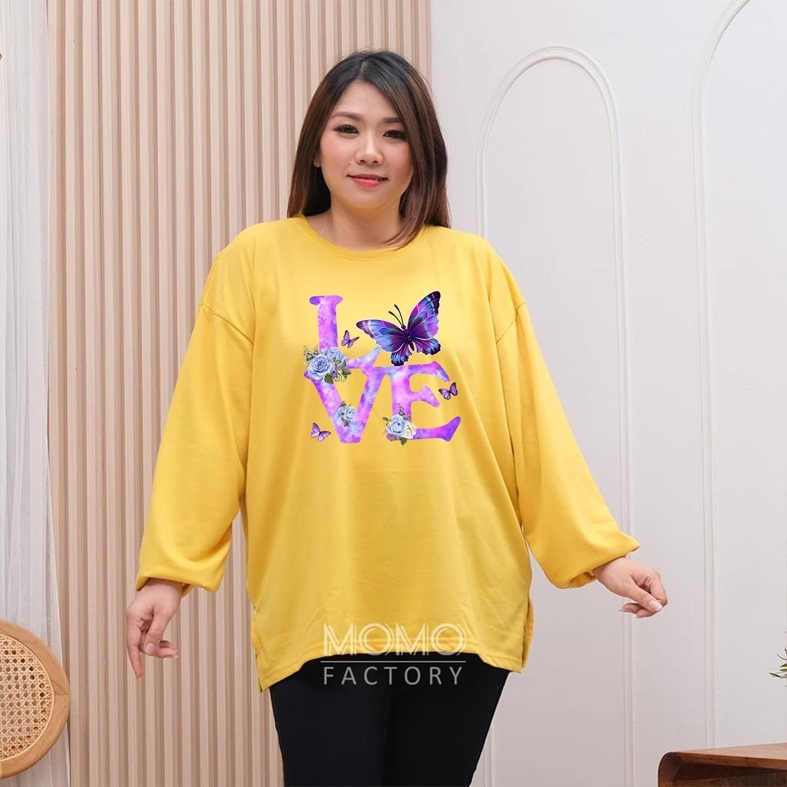 Jual MOMO OVERSIZE ATASAN JUMBO LENGAN PANJANG KARET LD 130CM