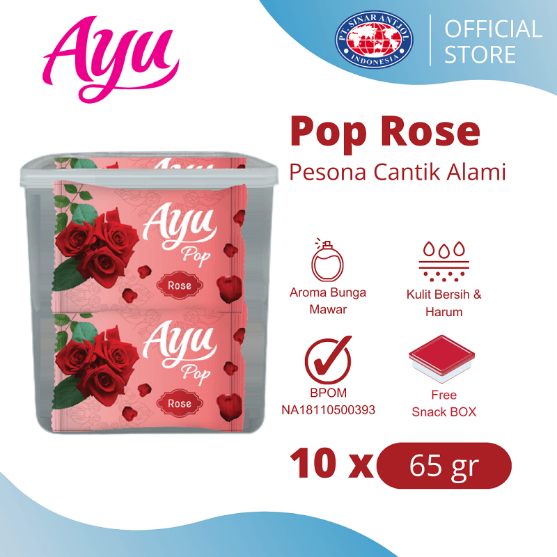 Jual Ayu Pop Gr Sabun Mandi Batang Beauty Rose Pcs Free Snack Box