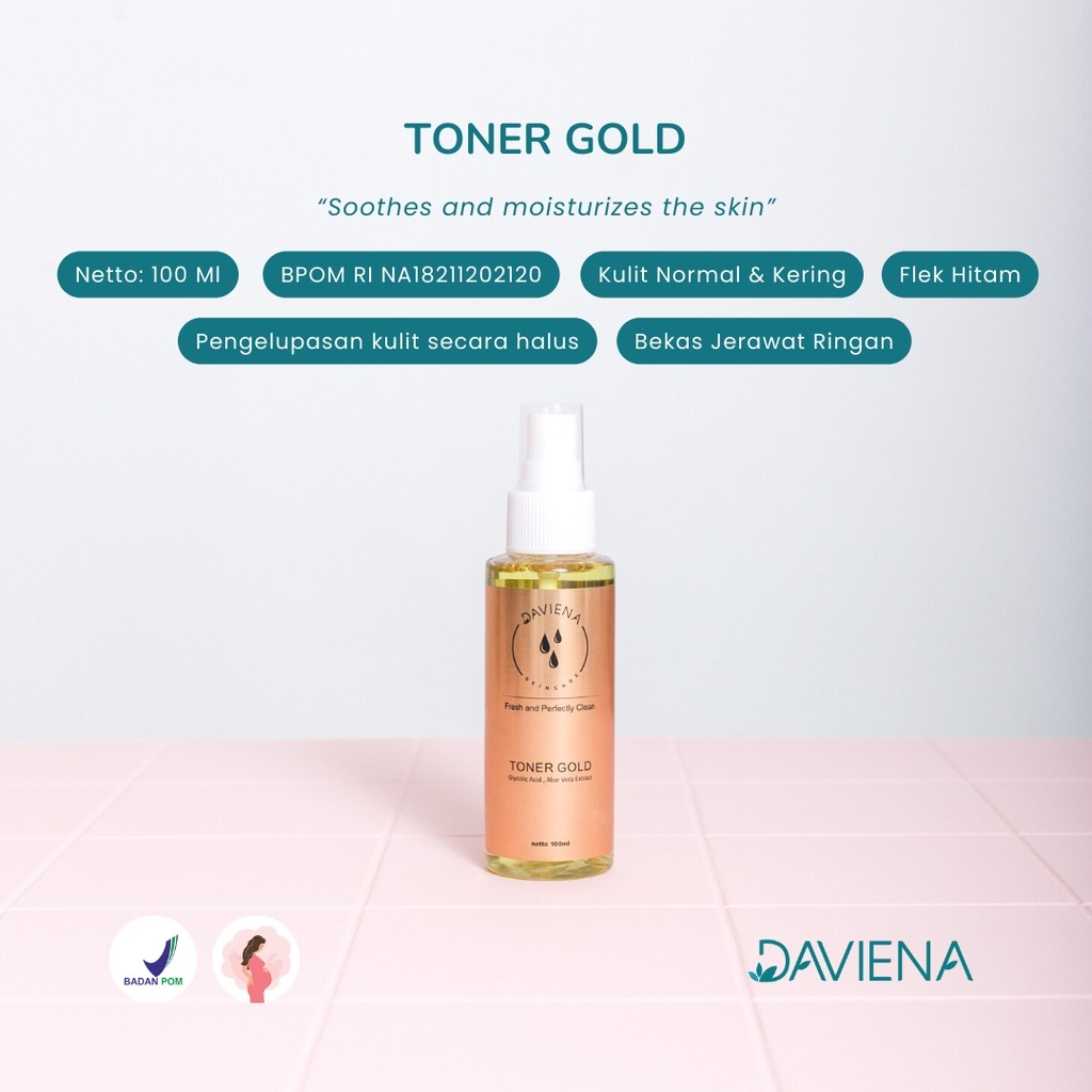 Jual OFFICIAL DAVIENA TONER GOLD SERIES DAVIENA SKINCARE ORIGINAL