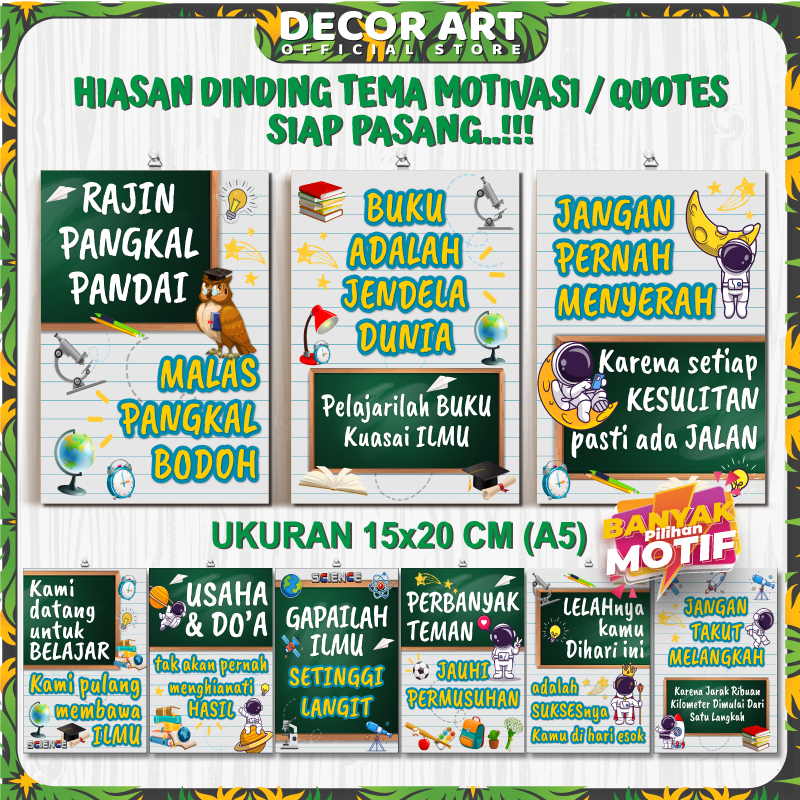 Jual Decorart X Cm Hiasan Dinding Kelas Pajangan Ruang Belajar