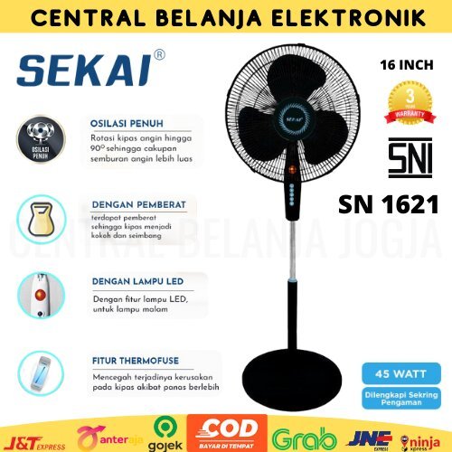 Jual Kipas Angin Berdiri Sekai Inch Stand Fan Sekai Sfn