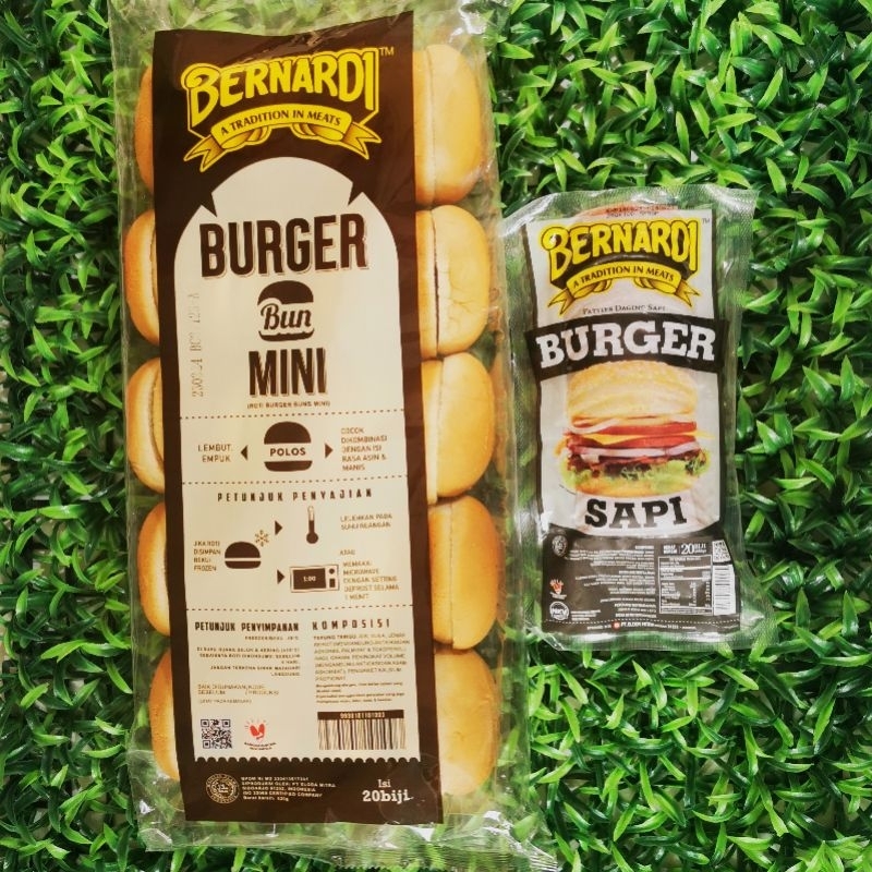 Jual Paket Burger Sapi Bernardi Kecil Premium Roti 20 Burger 20