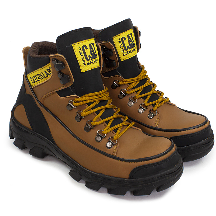 Jual Sepatu Safety Boots Pria Caterpillar Argon Ujung Besi Bisa Bayar