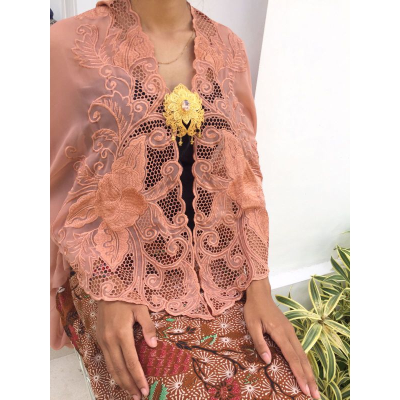 Jual Kain Kebaya Bali Boridr Kerawang Motif Terbaru Shopee Indonesia