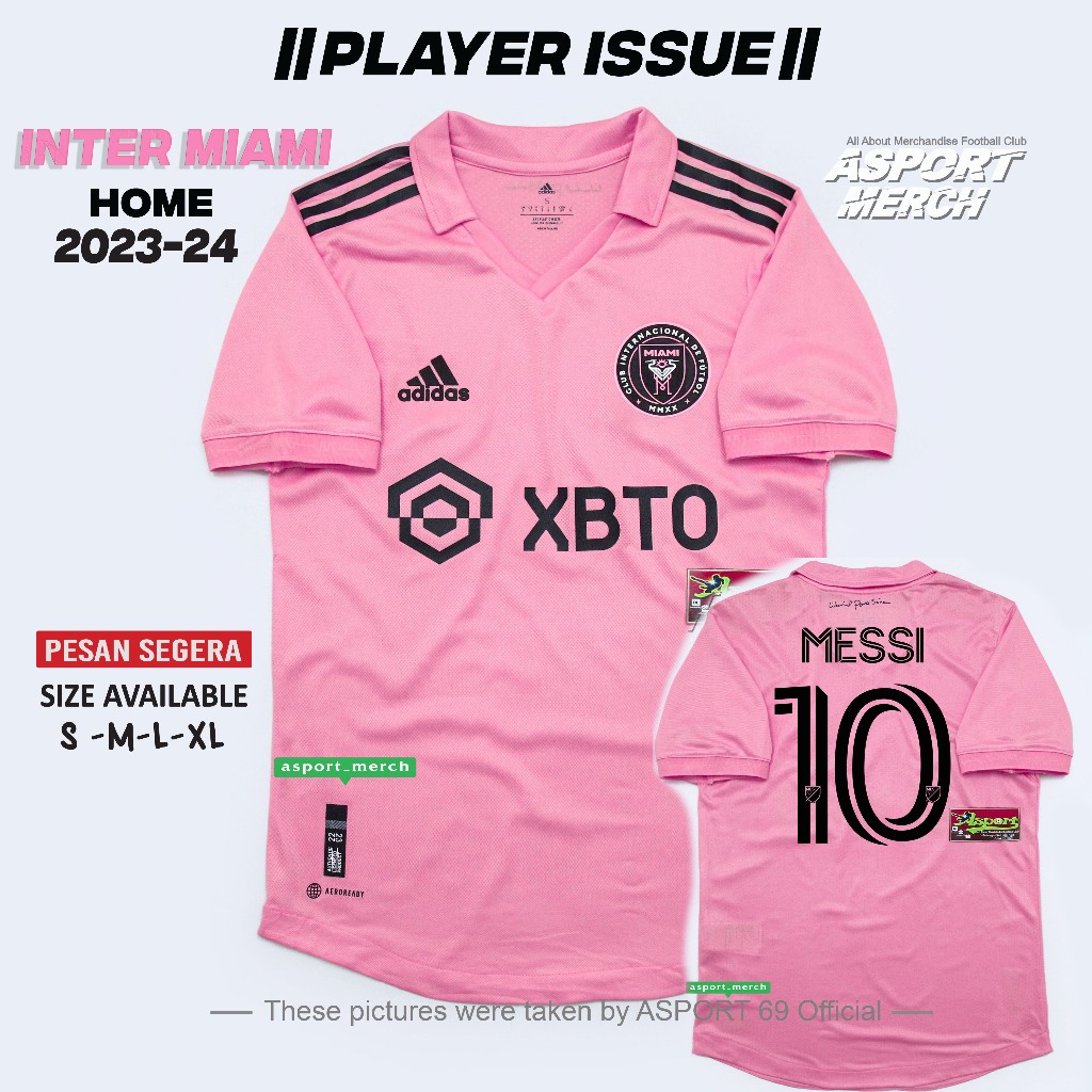 Jual PLAYER ISSUE MIAMI HOME JERSEY BOLA INTERMIAMI 2023 2024 PI