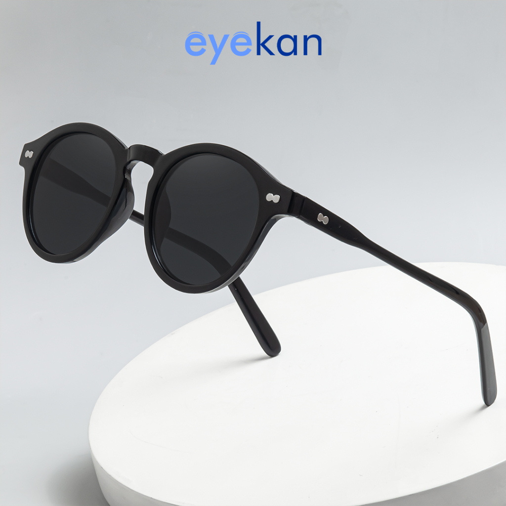 Jual Eyekan Kacamata Hitam Anti Uv Sunglasses Bulat Pria Wanita