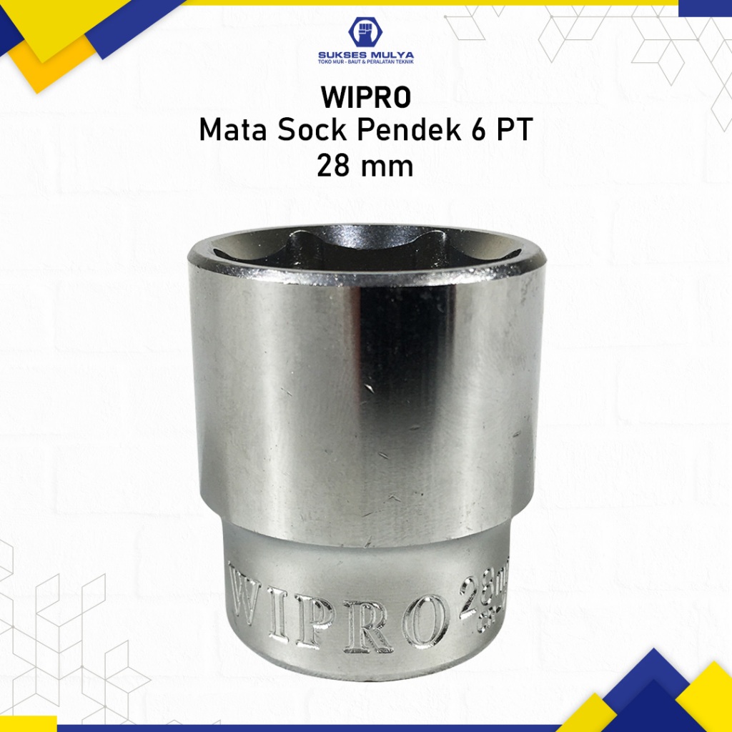 Jual WIPRO 1 2 INCH KUNCI SHOCK 28 MM 6 PT MATA SOK SOCK Socket