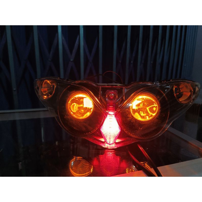 Jual REFLEKTOR LAMPU DEPAN JUPITER Z BURHAN MODIF SEMI BILED 2 WARNA