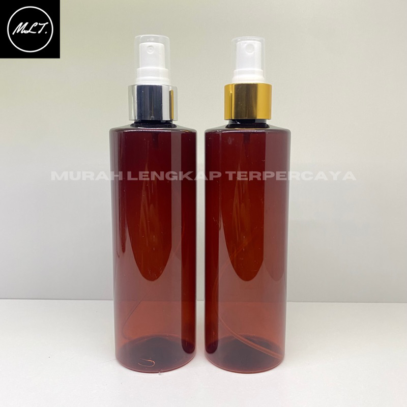 Jual BOTOL RF 250ML AMBER COKLAT SPRAY GOLD SILVER SPRAYER 250 ML HALF