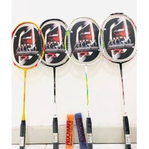 Jual Star Seller Raket Badminton Full Senar Bahan Carbon Lentur Free