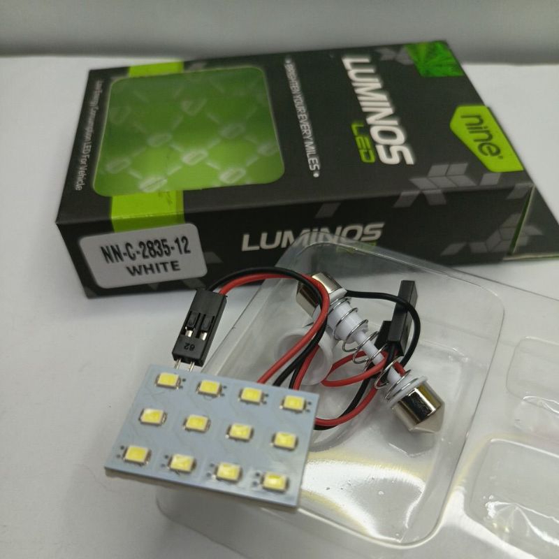 Jual LAMPU CABIN PLAFON MOBIL TYPE 2835 12 MATA LUMINOSLED SUPER TERANG