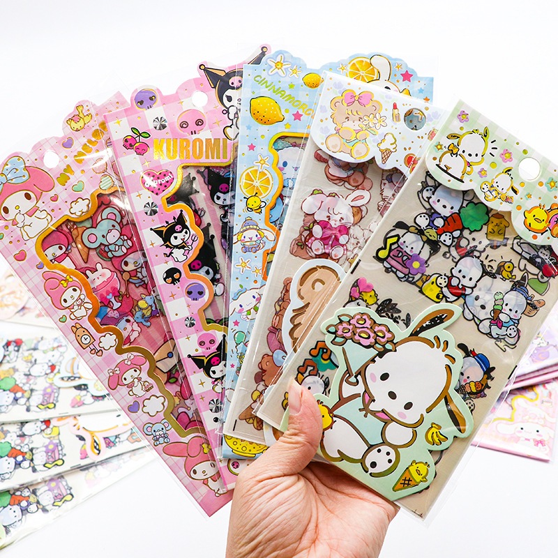 Jual 4 LEMBAR STICKER AESTHETIC SANRIO CINNAMOROLL KUROMI MELODY