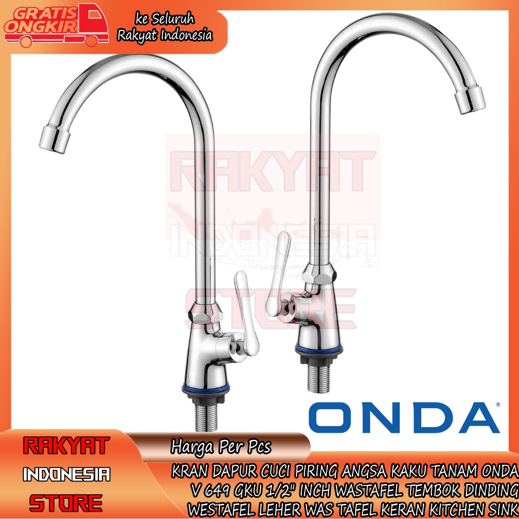 Jual KRAN AIR DAPUR CUCI PIRING KITCHEN SINK ANGSA KAKU TANAM ONDA V