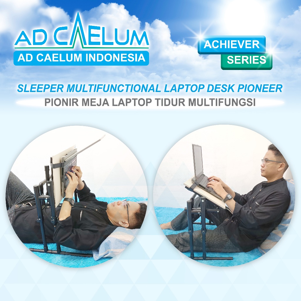 Jual MEJA LAPTOP TIDUR AD CAELUM KERJA BELAJAR BED MAKAN PORTABLE STAND