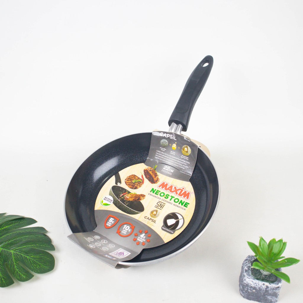 Jual Maxim Neostone Frypan Teflon 22 Cm Anti Lengket Lapisan Ceramic