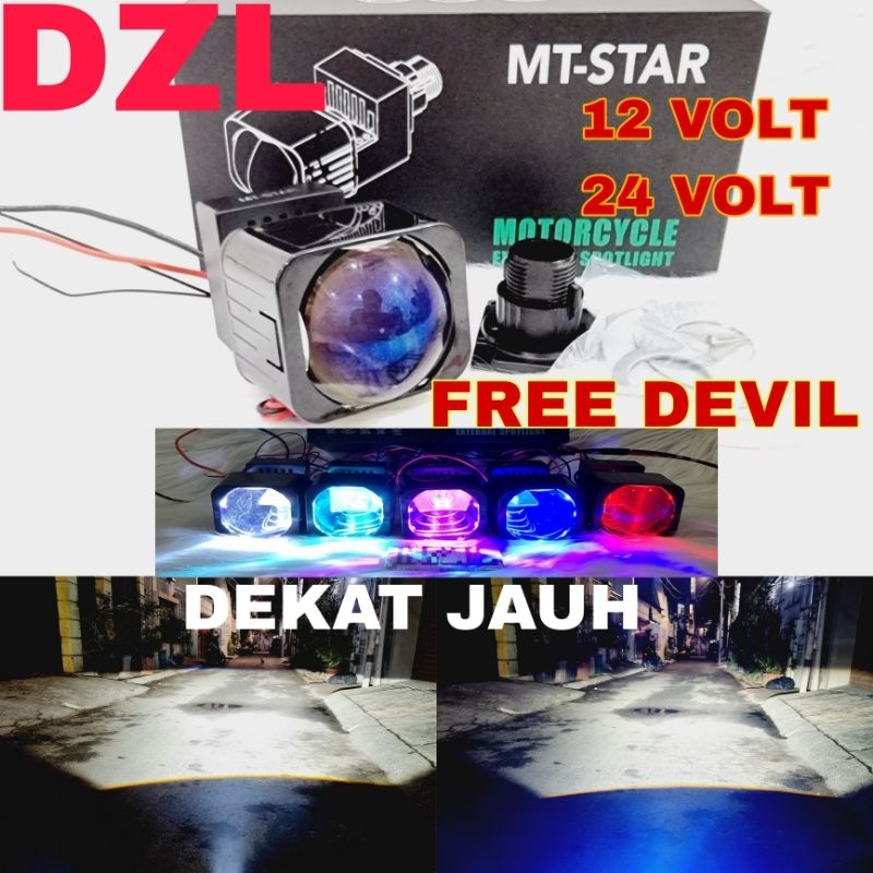 Jual Lampu Utama Led Biled Matrix X1 1 5 Inch Mt Star Free Devil Demon