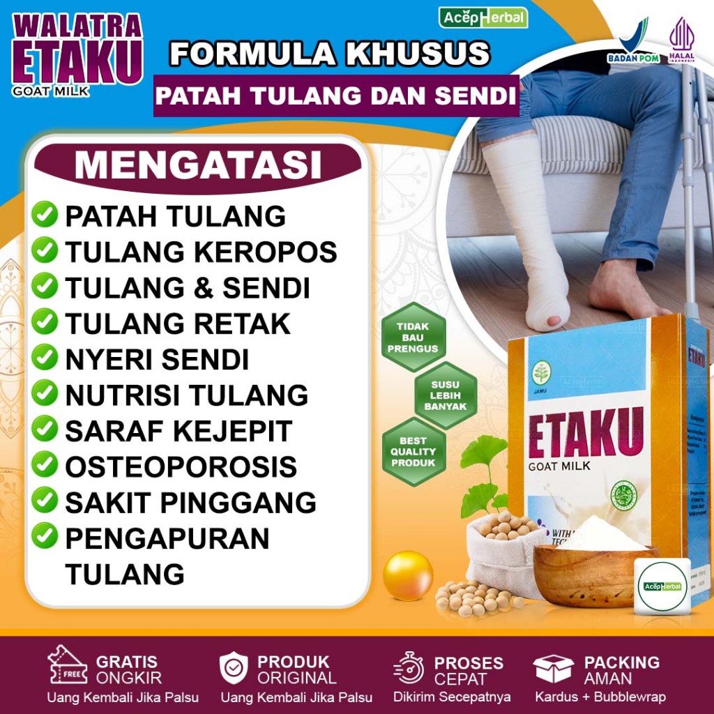 Jual Susu Kalsium Untuk Patah Tulang Memperkuat Sendi Tulang Obat Patah