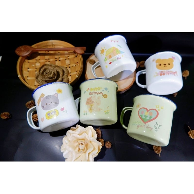 Jual Mug Enamel Gelas Enamel Custom Gelas Jadul Gelas Souvenir